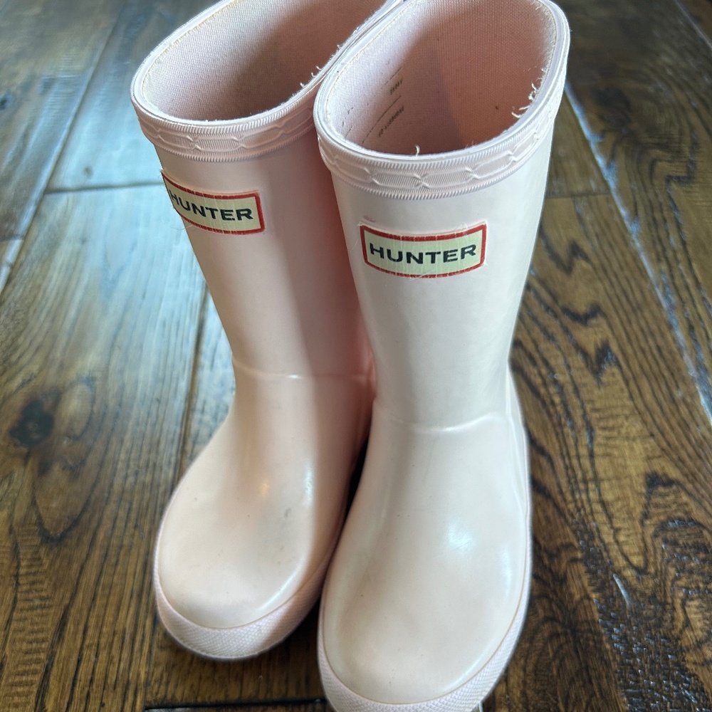 Kids Hunter Boots Pink Size US 8C UK 7